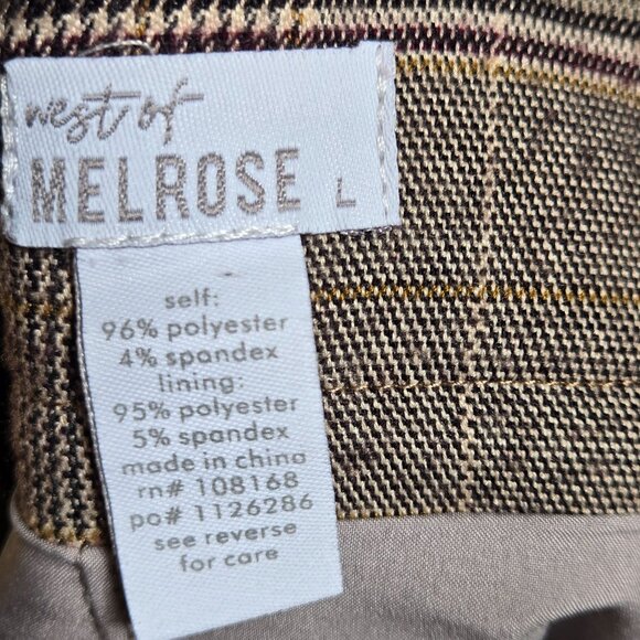 Dolls Kill West Of Melrose Brown Plaid Pleated Mini Skirt Set Size L/XL - Picture 9 of 9